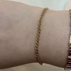 Cuban Link Curb Chain Bracelet Solid 14K Gold
